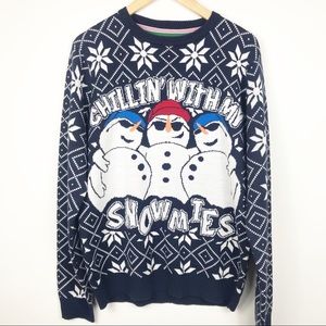 Chillin With My Snowmies Ugly Christmas Sweater